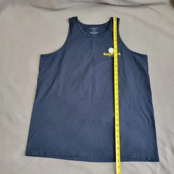MAGARITAVILLE Shirt Tank Mens Size XL Navy Parrot Tropical Beer Cotton - Picture 4 of 8